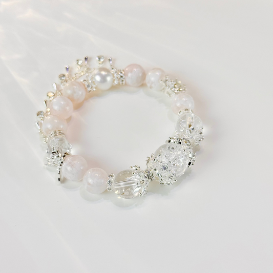 Blossom Mist - Pink Phantom Quartz, Himalayan White Quartz and White Azeztulite